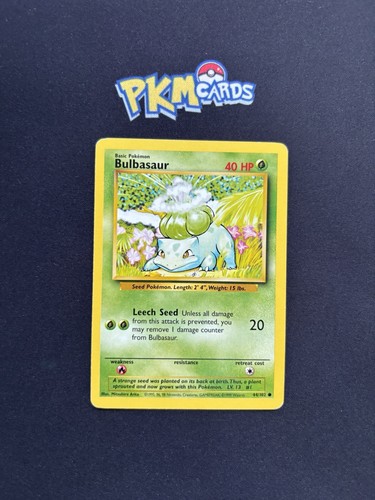 Pokémon tcg bulbasaur base - pokémon,