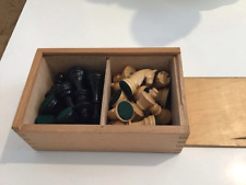 Vintage Full Chess Set,75mm King,Felted,Lacquered Looks like Henry Chavet-337UHR