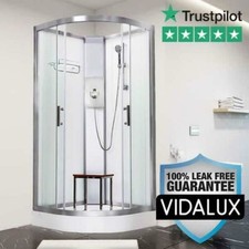 Electric Shower Cabin Cubicle Pod Vidalux Pure E 900 x 900 White Leak Free