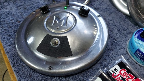 Vintage hubcap fuzz pedal - hubcap,