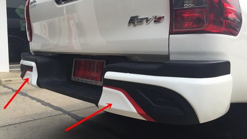 Pair rear bumper - rear,