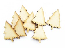 Christmas Tree Wooden Craft Shape MDF Blank Embellishment Laser Cutout Decor