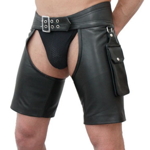 Men real black leather - men's,