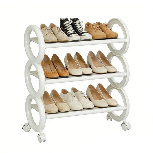 Tier rolling shoe rack with - rack,