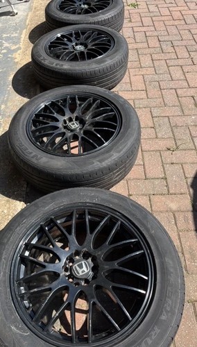 Honda alloys set 4 black - honda,