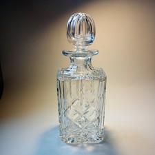Royal Brierley Ascot Crystal Cut Glass Square Whiskey Decanter