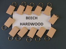 BEECH KEYRING BLANKS-12-40x25mm for pyrography, engraving-£5.70inc post.item 111