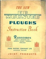"HOW TO PLOUGH" RANSOMES FR MOUNTED PLOUGH INSTRUCTION MANUAL 