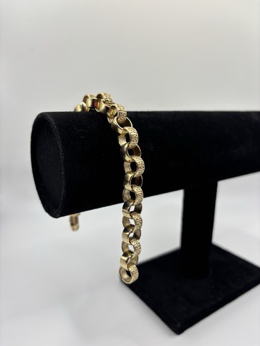 9ct gold belcher bracelet - 9ct,