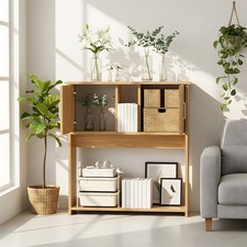 2 Tier Console Table Cabinet