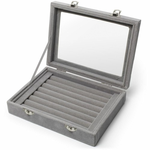 Velvet ring box tray jewellery - velvet,