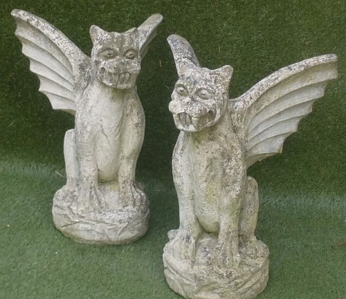 Pair vintage painted cast - pair,