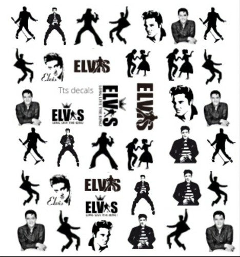 Elvis nail art water - elvis,