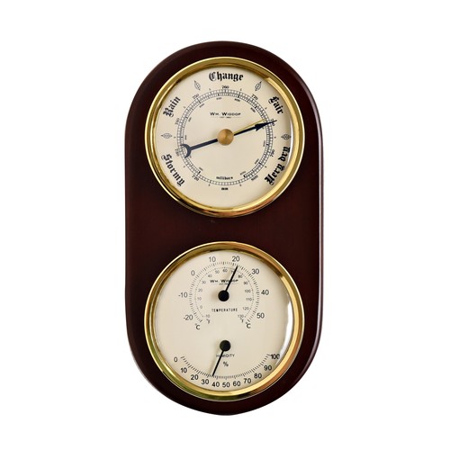 Wooden wall barometer - wooden,