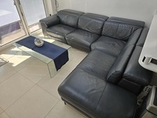 Grey Leather power Recliner