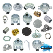 Conduit Metal Boxes, 20-25-32mm, Elbows, Bends, Tees, Fittings Galv Accessories 