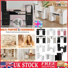 Professional Manicure Table Nail Station Art Salon Beauty Desk w/ Dust Collector