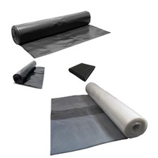 1000G BLACK POLYTHENE PLASTIC SHEETING 4 METRE WIDE HEAVY DUTY Garden & Concrete