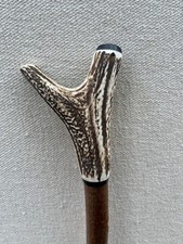 Red Deer Antler Walking Hazel Thumb Stick  No.23