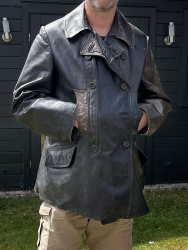 Ww2 leather coat dated 1939 - coat,