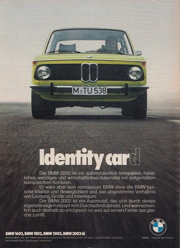 Bmw 1602 2002tii advertising - bmw,