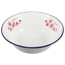  Enamel Cereal Bowls Vintage Enamelware Round Mixing Bowls Salad Bowl Soup Bowl