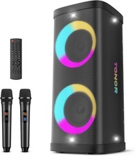 TONOR Portable PA Speaker System with Party LED Lights, Supports USB