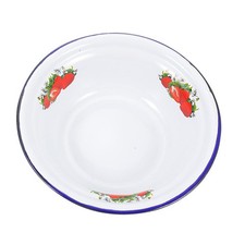  Vintage Bowl Old Style Enamel Basin Large Serving Bowls for Eating