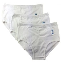 6 Pairs Men's Y-Fronts Underpants, 100% Cotton Underwear, M L XL XXL White