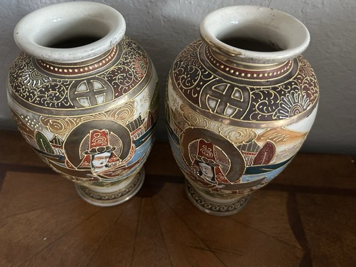 Pair vintage satsuma - pair, of