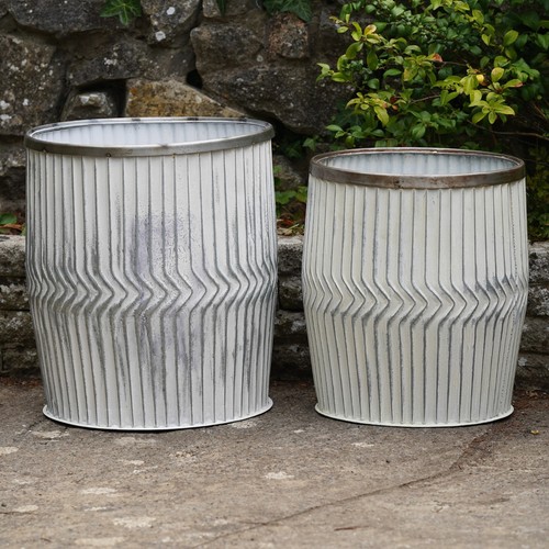Dolly tub planter galvanised - planter,