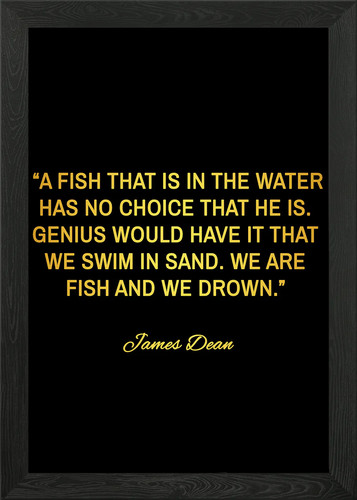 James dean quotes framed wall - dean,