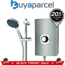 Triton Aspirante 8.5KW Gun Metal Electric Shower - Includes Head + Riser