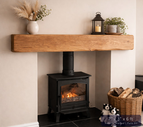 Solid oak beam - solid, fireplace