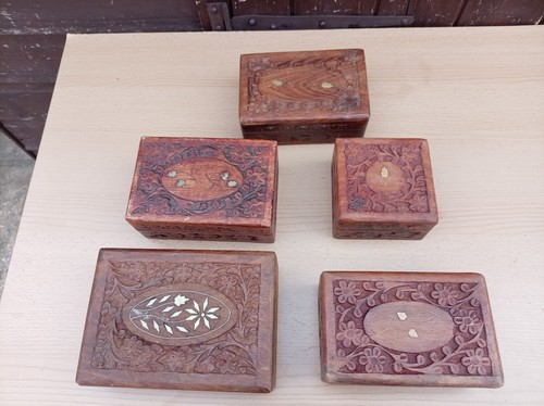 Vintage wooden carved - vintage, inlaid