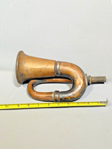Antique brass bugle car - bugle, horn