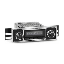 RetroSound Becker Style Motor 1 Bluetooth Radio Black Pebbled Chrome Classic Car