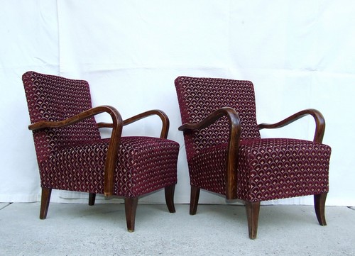Pair art deco armchairs - of,