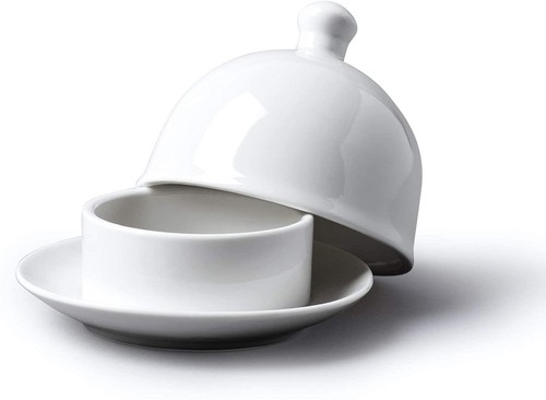 Porcelain butter pat - porcelain,