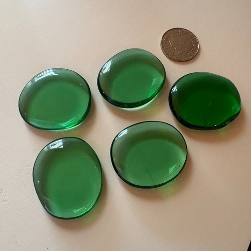 Green obsidian palm stone - obsidian,