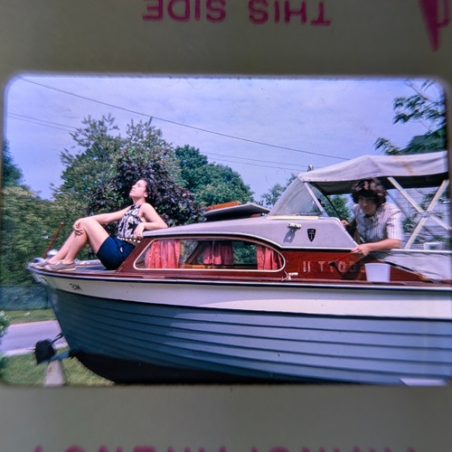 C1960s cabin cruiser boat - c1960s,
