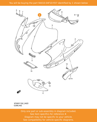 Suzuki cowling side - suzuki, cowling,