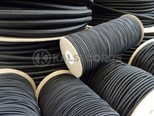 BLACK ROUND ELASTIC BUNGEE SHOCK CORD ROPE TIE DOWN TRAILERS ROOF RACKS BOATS