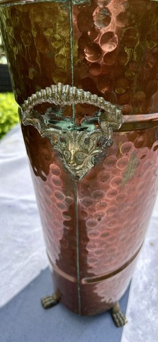 Vintage hand hammered copper - hammered,