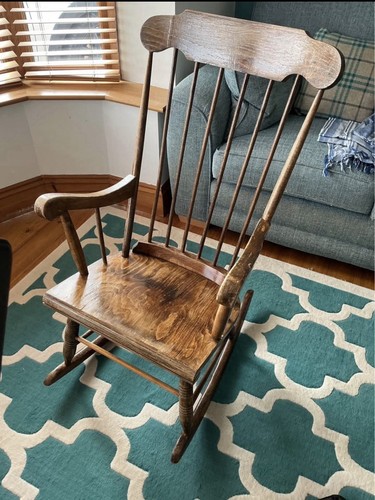 Vintage wooden rocking - wooden,