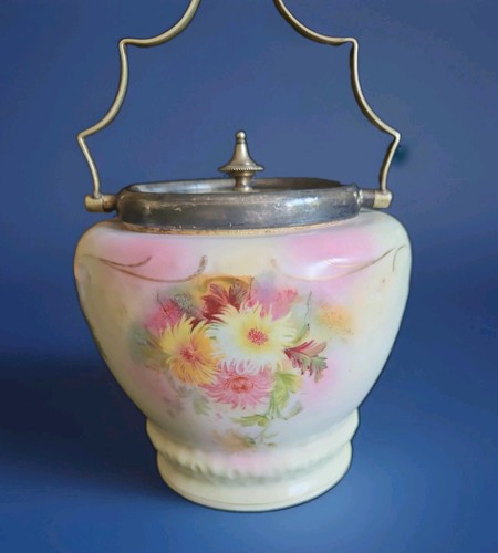 Vintage ceramic biscuit - biscuit, barrel
