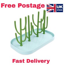 Compact Cactus Baby Bottle Drying Rack  Organizer for Bottles Teats Cups & Parts