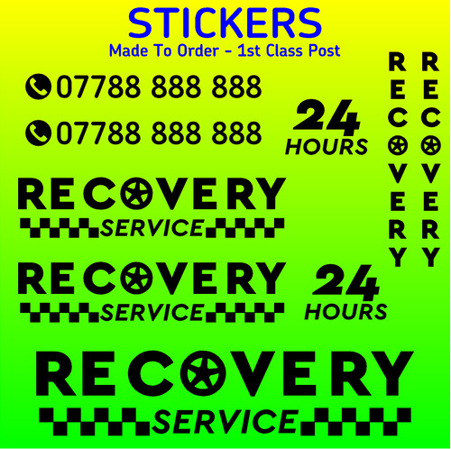 Recovery truck stickers - truck,