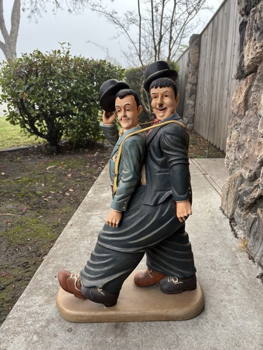 Large laurel and hardy statue - and,