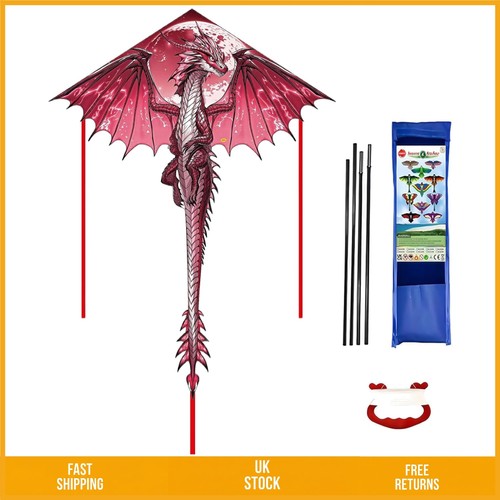 Majestic red dragon - dragon, single